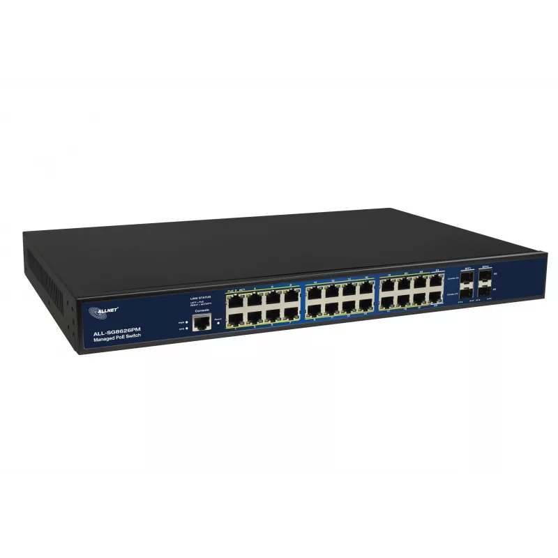 ALLNET ALL-SG8626PMJ Layer 2+ Full Managed Gigabit Switch mit 24-Port PoE+ 370W