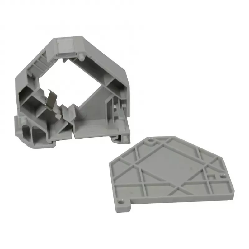 Synergy 21 S215416 Keystone DIN-Schienen-Modulträger für 1x TP-Modul, Grau