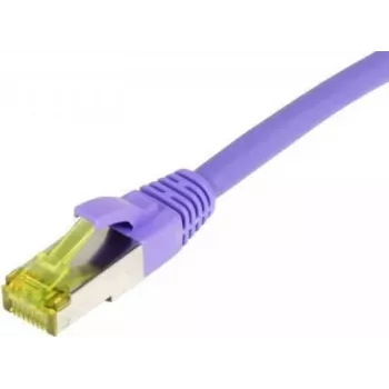 SYNERGY21 Patchkabel RJ45, CAT6A 500MHz, 25m, Lila, S-STP (S/FTP), TPE/LSZH (Ultraflex), AWG26, mit Cat.7 Rohkabel
