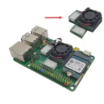 ALLNET Rock Pi 4C+ Heatsink Set (Rock4C+Heat-Set) - Passives Kühlset für Radxa Rock Pi 4C Plus