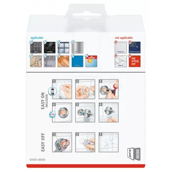 Tesa 40400 Deluxxe Toilettenpapierhalter ohne Deckel - Chrom, selbstklebend