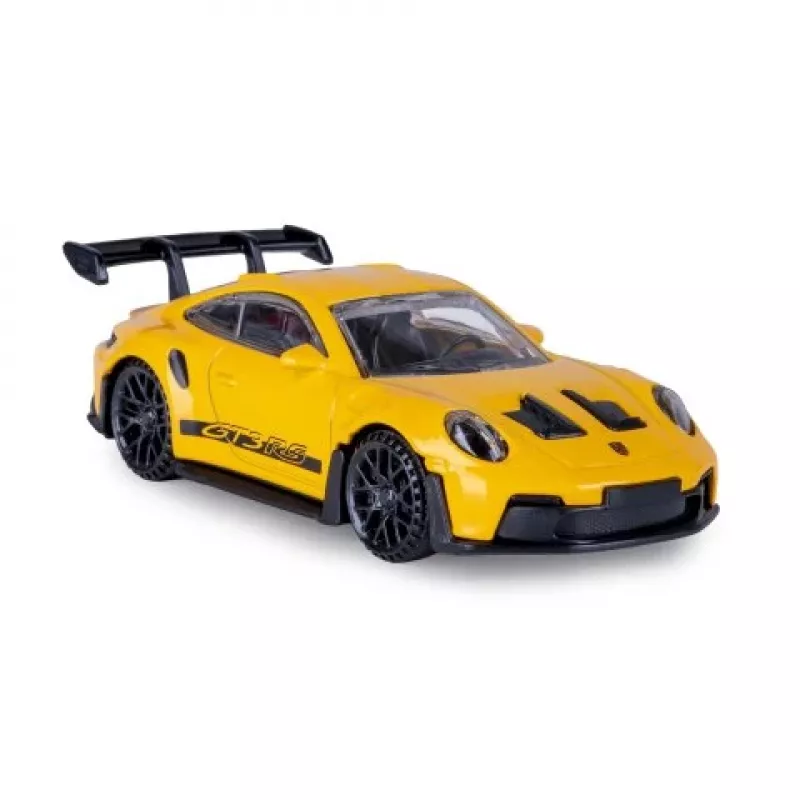JAMARA Porsche 911 GT3 RS 1:43 Gelbes Druckguss-Modellauto (402238)