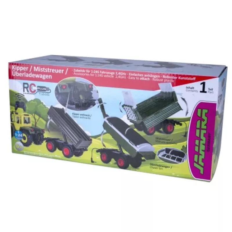 Jamara Kipper-Anhänger Anthrazit für RC-Traktor MB-trac 1000 1:24S (423265)
