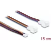 Delock Y Fan Kabel 1 x JST PH 4 Pin PWM Buchse auf Stecker + 4 Pin (3 Pins belegt) Stecker 15 cm