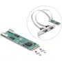 Delock M.2 Karte zu 2 x Seriell RS-232 DB9 mit Standard- und Low-Profile-Slotblenden