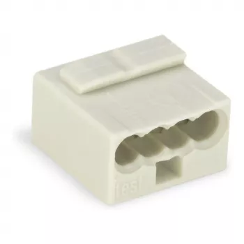 WAGO 243-304 Series 243 4-Leiter-Mikroklemme, 100 Stück, Lichtgrau