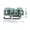 WAGO 282-901 2-Leiter-Durchgangsklemme, 6 mm, Grau