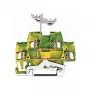 WAGO 280-517 Doppelstock-Erdungsklemme, 4-Leiter, 2,5 mm², CAGE CLAMP, grün-gelb