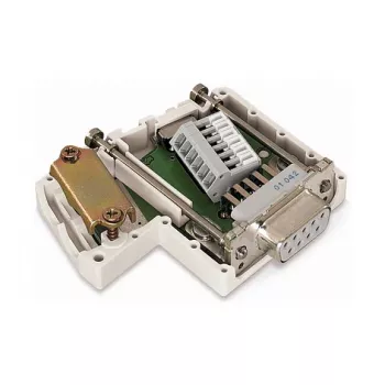 WAGO 750-963 D-Sub-Anschlussmodul, 9-polig Buchse, Grau, IP20, für WAGO I/O System 750