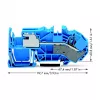 WAGO 2016-7714 1-Leiter-N-Trennklemme, 16 mm², Push-in CAGE CLAMP, Blau