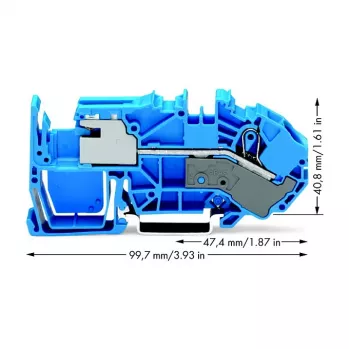 WAGO 2016-7714 1-Leiter-N-Trennklemme, 16 mm², Push-in CAGE CLAMP, Blau
