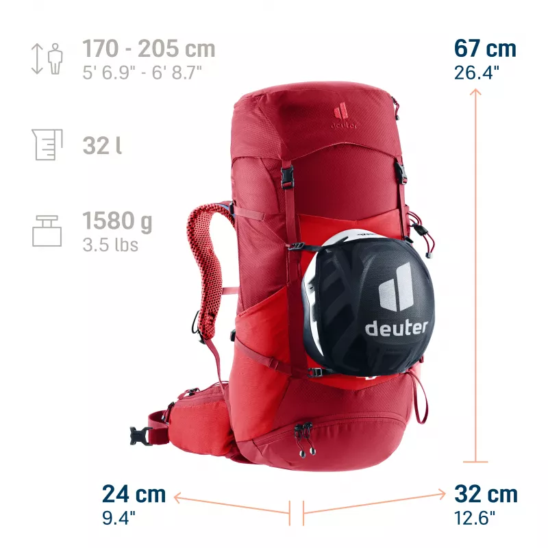 Deuter Futura Pro 32 Wanderrucksack - Cherry/Masala