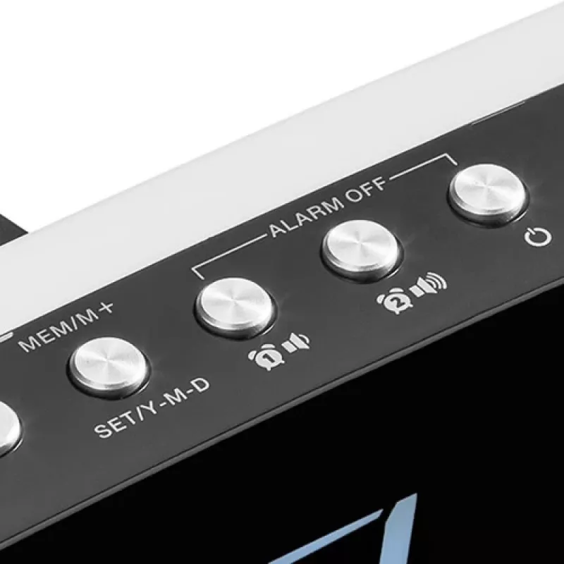 PEDEA FM Radio Wecker / Projektionswecker, Schwarz