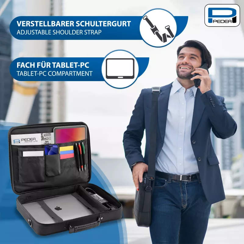 PEDEA BLACKLINE Notebook-Tasche 15,6 inch (39,6 cm) Schwarz