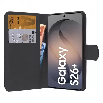 PEDEA Book Cover Classic für Samsung Galaxy S26 Plus, Schwarz