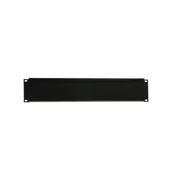 Adam Hall 19 inch Rack-Blindpanel 2U Schwarz Stahl 1,5 mm