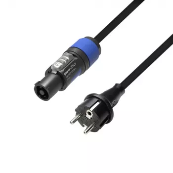 Adam Hall Power Cord CEE 7/7 auf powerCON NAC3FCA Male, Schwarz, 5 m
