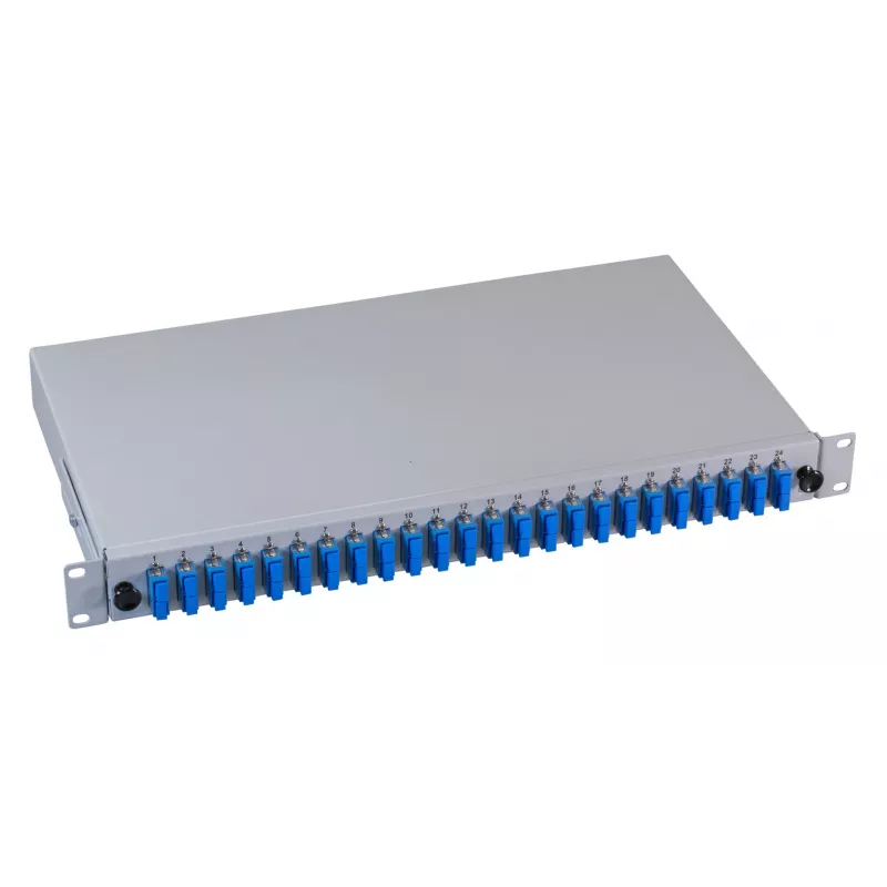EFB Elektronik Fiber Optic Patch Panel - Rack Mount - SC SM X 48 - Grey, RAL 7035 - 1U - 19 inch