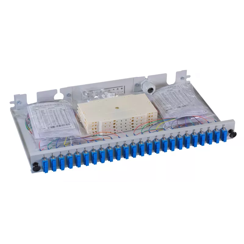 EFB Elektronik Fiber Optic Patch Panel - Rack Mount - SC SM X 48 - Grey, RAL 7035 - 1U - 19 inch
