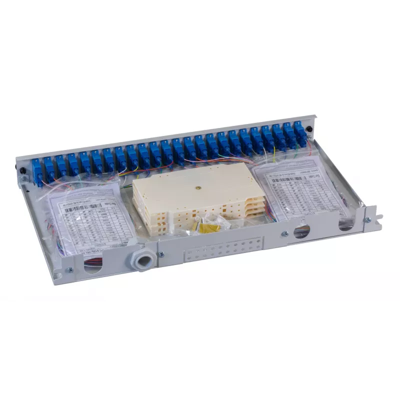 EFB Elektronik Fiber Optic Patch Panel - Rack Mount - SC SM X 48 - Grey, RAL 7035 - 1U - 19 inch