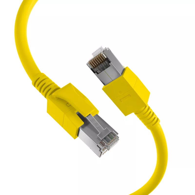 EFB Elektronik DCK1001GE.0,5 LED Patchkabel RJ45 Cat.6A S/FTP FRNC, gelb