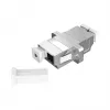 EFB Elektronik LC Duplex Multimode Fiber Optic Coupler, Metal Housing, Ceramic Ferrule, SC Panel Cutout, 4-fold Dust Caps