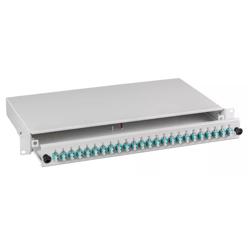 EFB-Elektronik Spleißbox Schwarz LC 9/125µm OS2 Pull-Out 24 Pigtails / 12 Kupplungen