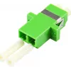 EFB Electronics LC Duplex OM5 Fiber Optic Coupler, Lime Green, Ceramic Sleeve, SC Simplex Housing