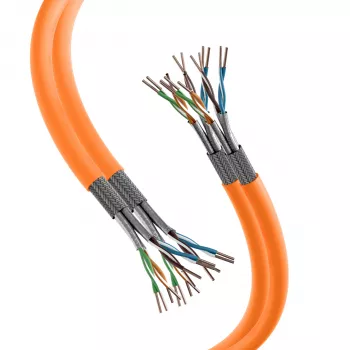 EFB Elektronik INFRALAN Cat.7 1000 AWG23 S/FTP 2x4P CPR Eca Orange 25m