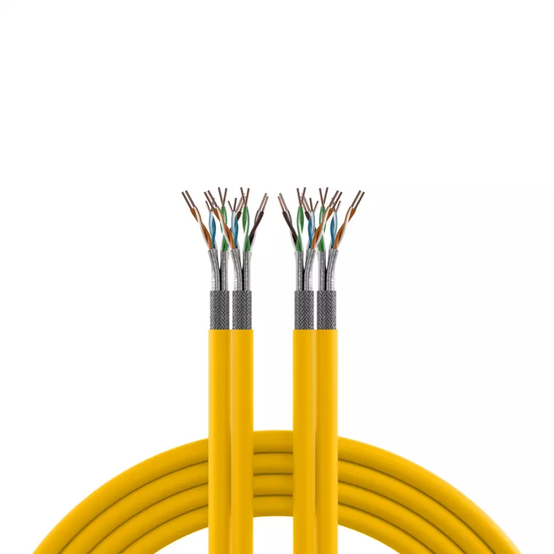 EFB Elektronik INFRALAN Cat.7A 1200 AWG23 S/FTP 2x4P CPR Cca Gelb RAL1021 500 m