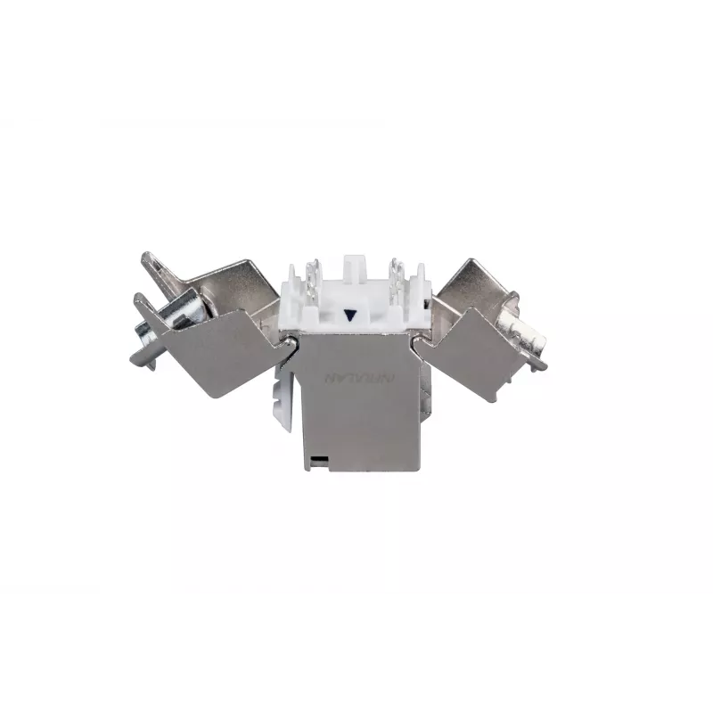EFB Elektronik RJ45 Keystone Slimline Cat.6A Silber STP PVP Komponente 12er-Pack - Power over Ethernet - RJ-45