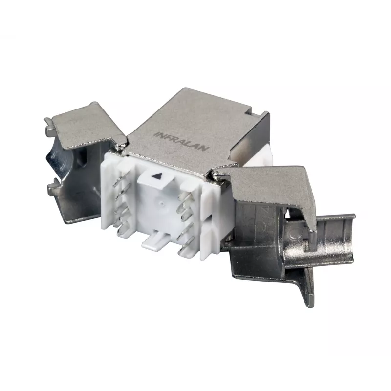 EFB Elektronik RJ45 Keystone Slimline Cat.6A Silber STP PVP Komponente 12er-Pack - Power over Ethernet - RJ-45