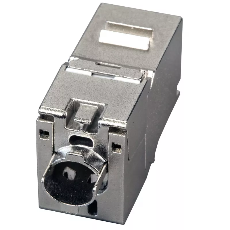 EFB Elektronik RJ45 Keystone Slimline Cat.6A Silber STP PVP Komponente 12er-Pack - Power over Ethernet - RJ-45