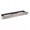 EFB Elektronik 19-Zoll 24-Port 1U Verteilerpanel für Keystone-Module, Tiefschwarz (RAL 9005)