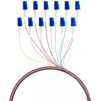 EFB Elektronik Fibre Pigtail LC 9/125 OS2 12-Colour Set 2m - Kabel-/Adapter-Set - Singlemode oder Monomode