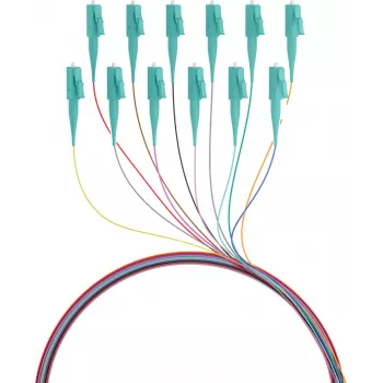EFB Elektronik Fibre Pigtail LC 50/125 OM3 12-Colour Set 2m - Kabel-/Adapter-Set - Multimode