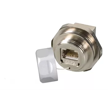 EFB Elektronik RJ45 Cat.6A IP67 Durchgangskupplung, Buchse/Buchse, M25, Service-Port (IP67DFKRJ45FLHS)