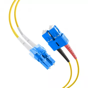 EFB Elektronik IPL-DF-LCUSCU-2-0500 OS2 Duplex Fiber Optic Patch Cable LC/UPC to SC/UPC 5 m Yellow