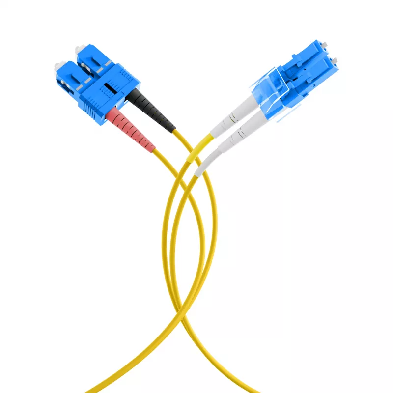 EFB Elektronik IPL-DF-LCUSCU-2-1000 Glasfaser-Patchkabel, OS2, 10 m, LC/SC, Duplex, LSZH, Gelb