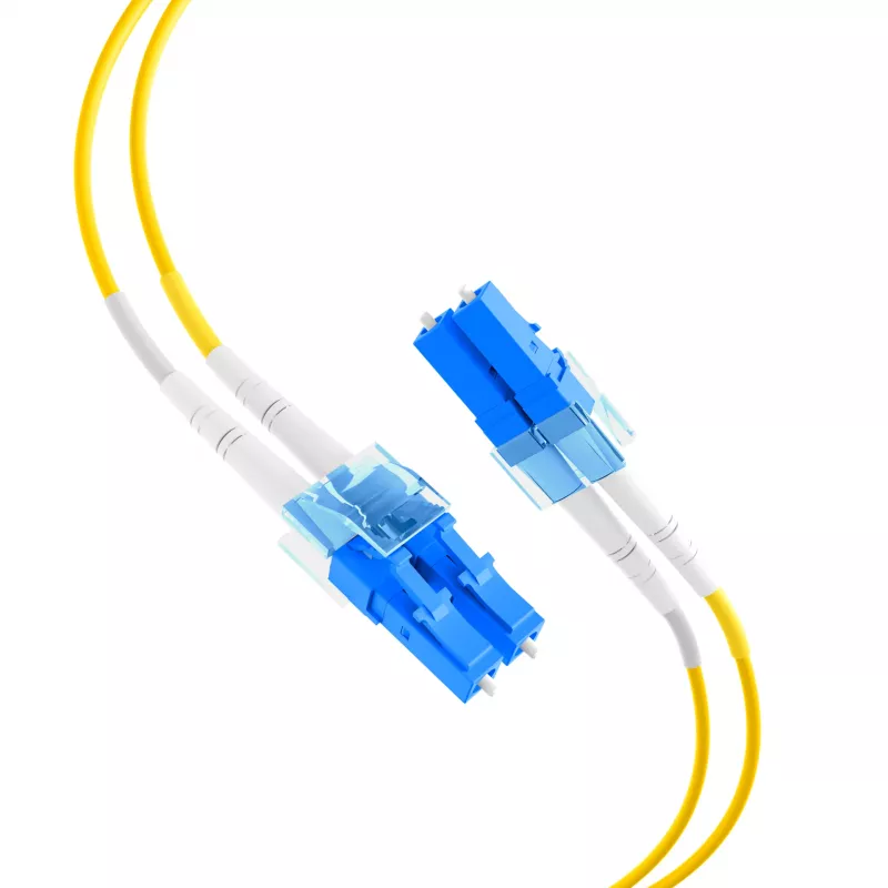 EFB Elektronik IPL-DR-LCULCU-2-0050 Glasfaser-Patchkabel, OS2, LC/UPC auf LC/UPC, 0,5 m, Gelb