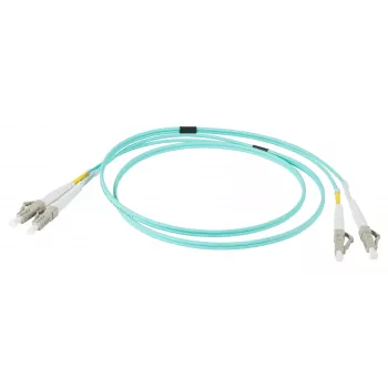 EFB Elektronik IPL-DR-LCULCU-3-0050 Glasfaser-Patchkabel, 0,5 m, OM3, LC Duplex, Aqua