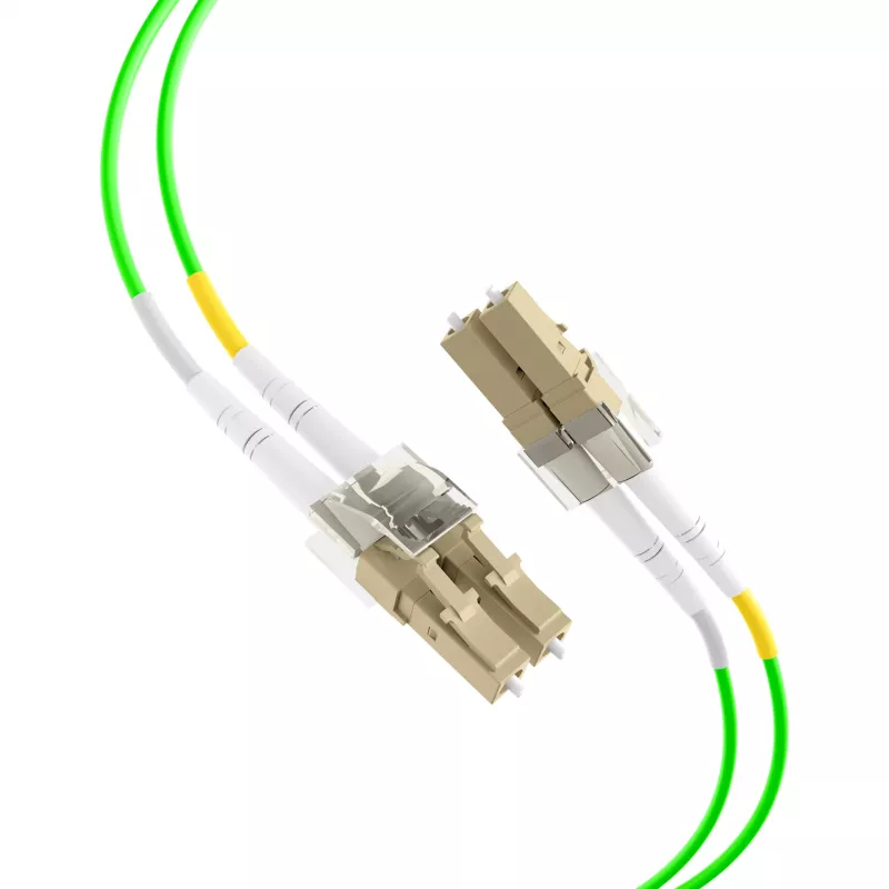 EFB Electronics IPL-DR-LCULCU-5-0050 Glasfaser-Patchkabel, OM5, LC/UPC auf LC/UPC, 0,5 m, LSZH, Limettengrün