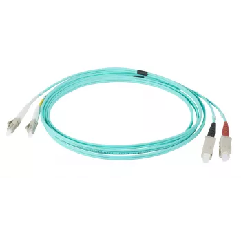 EFB Elektronik IPL-DR-LCUSCU-3-1000 Fiber Optic Patch Cable, 10 m, OM3, LC to SC, Aqua