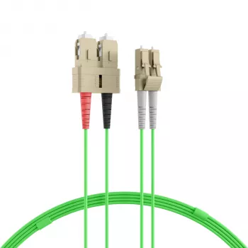 EFB Elektronik IPL-DR-LCUSCU-5-0100 Glasfaser-Patchkabel, 1 m, OM5, LC auf SC, Simplex, LSZH, Limettengrün