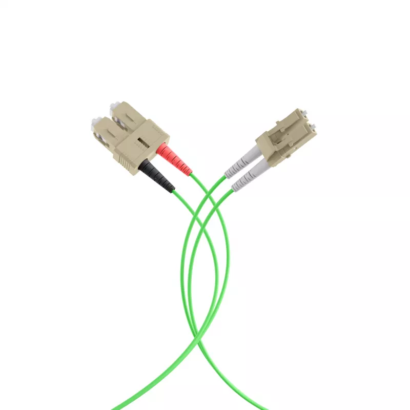 EFB Elektronik IPL-DR-LCUSCU-5-0300 OM5 Fiber Optic Patch Cable LC-SC 3 m LSZH Lime Green