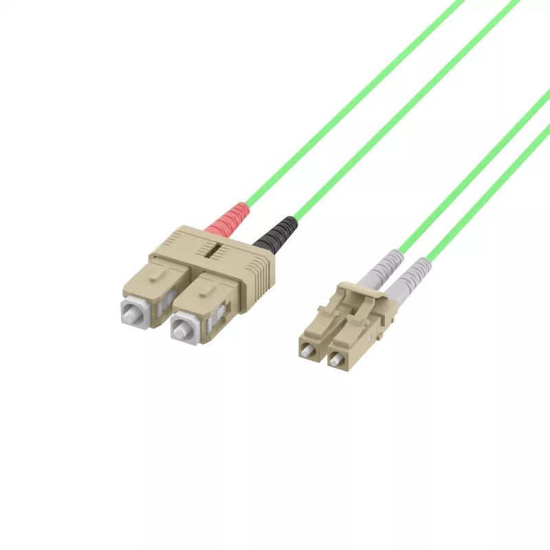 EFB Elektronik IPL-DR-LCUSCU-5-1000 Glasfaser-Patchkabel, OM5, LC-SC, 10 m, LSZH, Limettengrün