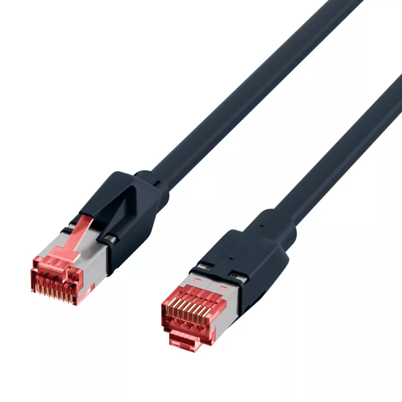 EFB-Elektronik RJ45 Patchkabel Cat.6A S/FTP LSZH Draka UC900 TM21 Schwarz 40m