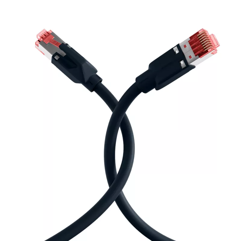 EFB-Elektronik RJ45 Patchkabel Cat.6A S/FTP LSZH Draka UC900 TM21 Schwarz 40m