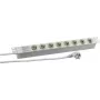 HEINRICH KOPP PROFIversal Power Distribution Unit (PDU) - 19 inch Rack-Montage, 8x Schuko CEE 7/3 Steckdosen, Überspannungsschutz, 2m Kabel, 16A, 250V, Silber