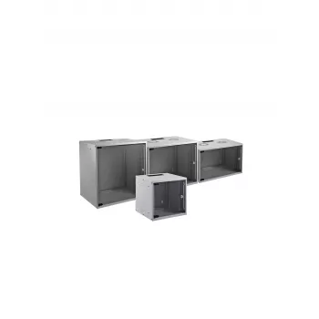 EFB Fronttür für Wandgehäuse BASIC, 6U, Glas, mit Scharnieren und Schloss